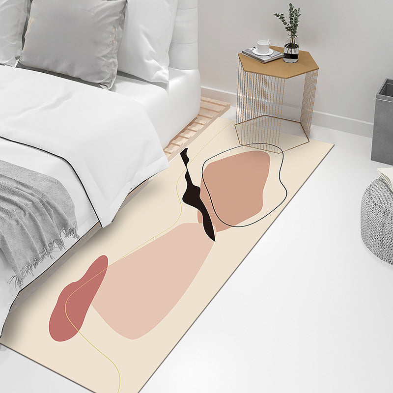 Modern Abstract Print Rug Multi Colored Polyster Area Carpet Anti-Slip Backing Machine Washable Rug for Bedroom Clearhalo 'Area Rug' 'Rug' 2214486