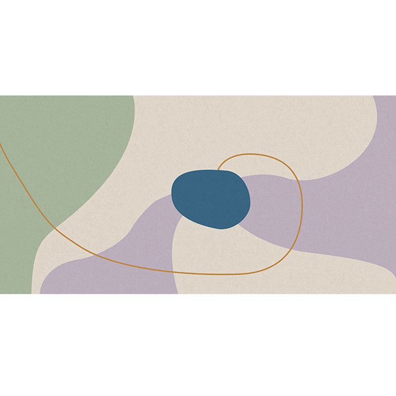 Modern Abstract Print Rug Multi Colored Polyster Area Carpet Anti-Slip Backing Machine Washable Rug for Bedroom Purple Clearhalo 'Area Rug' 'Rug' 2214493