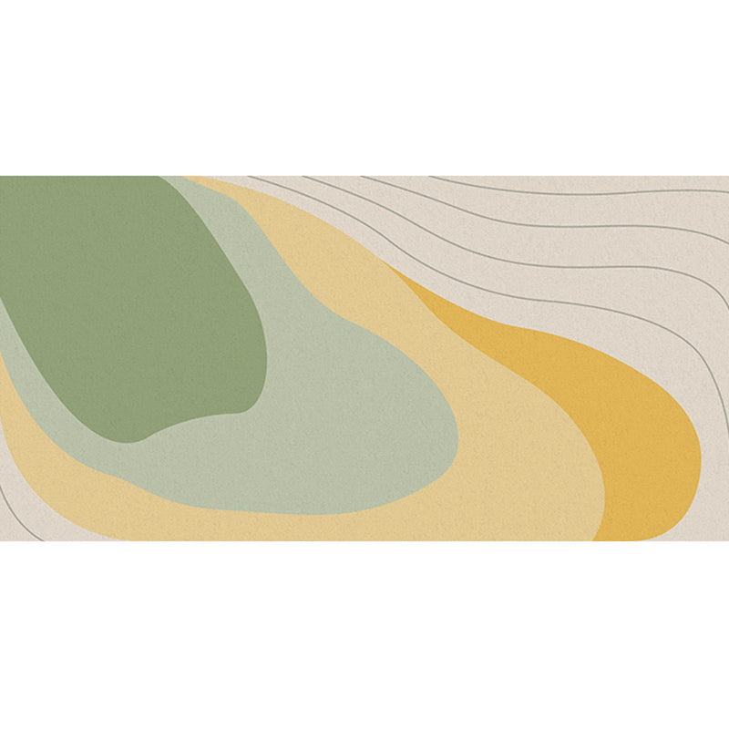 Modern Abstract Print Rug Multi Colored Polyster Area Carpet Anti-Slip Backing Machine Washable Rug for Bedroom Yellow Clearhalo 'Area Rug' 'Rug' 2214498