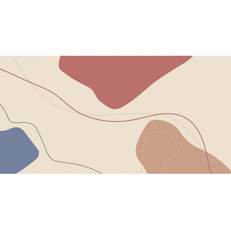 Modern Abstract Print Rug Multi Colored Polyster Area Carpet Anti-Slip Backing Machine Washable Rug for Bedroom Red Clearhalo 'Area Rug' 'Rug' 2214500