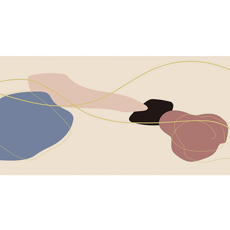 Modern Abstract Print Rug Multi Colored Polyster Area Carpet Anti-Slip Backing Machine Washable Rug for Bedroom Brown Clearhalo 'Area Rug' 'Rug' 2214502