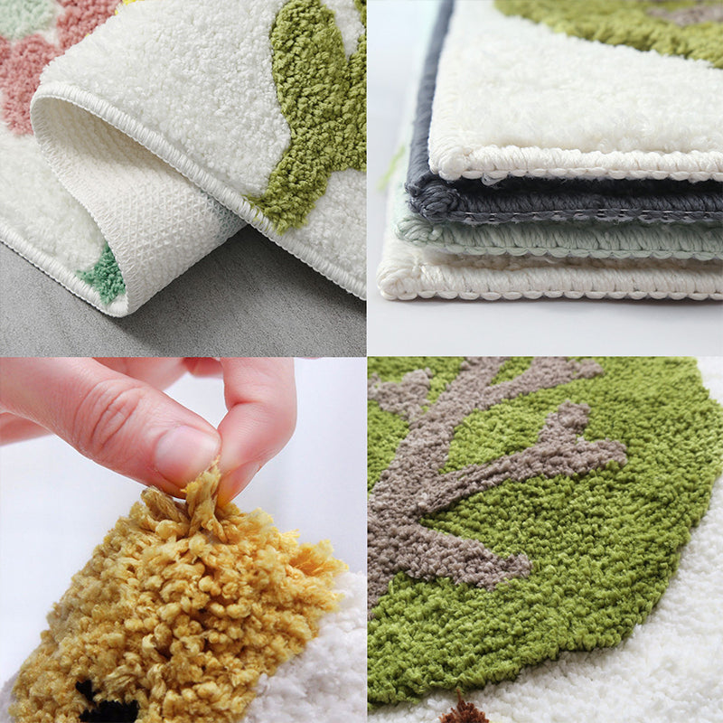 Casual Plant Patterned Rug Multi-Color Polyster Carpet Anti-Slip Backing Pet Friendly Washable Indoor Rug for Bedroom Clearhalo 'Area Rug' 'French Country' 'Modern' 'Rugs' Rug' 2214531