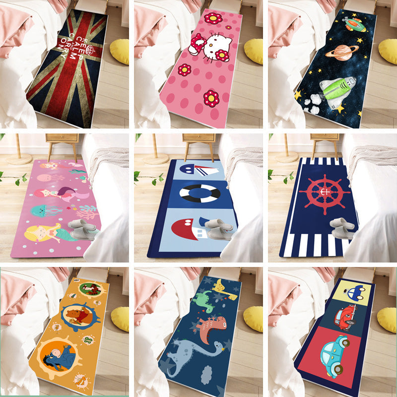 Cute Kids Room Rug Multi Color Fairy Tale Pattern Area Rug Polyster Non-Slip Washable Pet Friendly Carpet Clearhalo 'Area Rug' 'Rug' 2214769