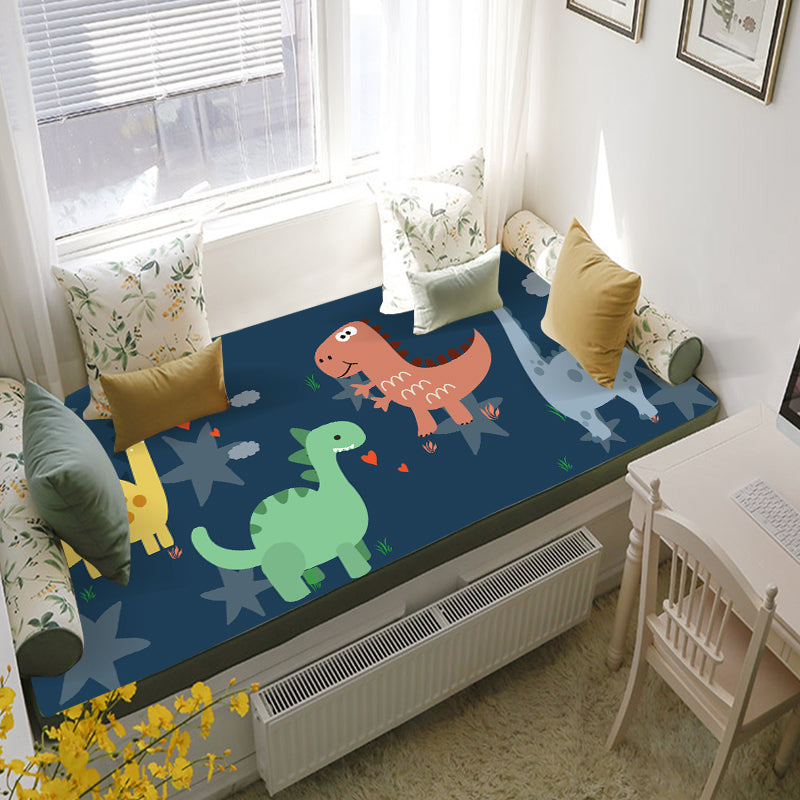 Cute Kids Room Rug Multi Color Fairy Tale Pattern Area Rug Polyster Non-Slip Washable Pet Friendly Carpet Blue-Red Clearhalo 'Area Rug' 'Rug' 2214787