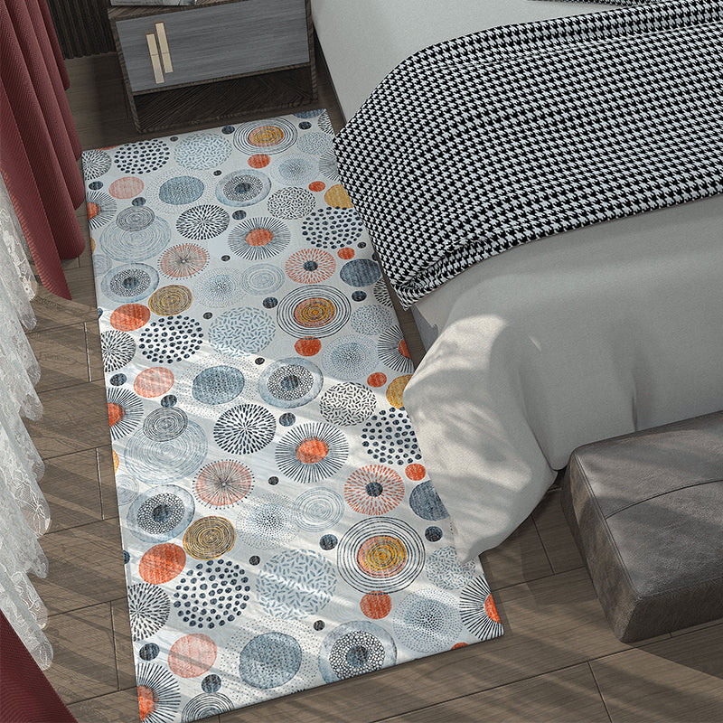 Southwestern Decoration Rug Multi Colored Polka Dot Print Indoor Rug Polypropylene Anti-Slip Washable Rug Grey Clearhalo 'Area Rug' 'Rug' 2214797