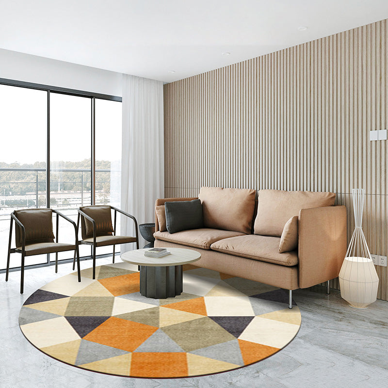 Multi-Color Luxury Rug Synthetics Geometric Pattern Indoor Rug Anti-Slip Backing Machine Washable Carpet for Room Clearhalo 'Area Rug' 'Rug' 2214821