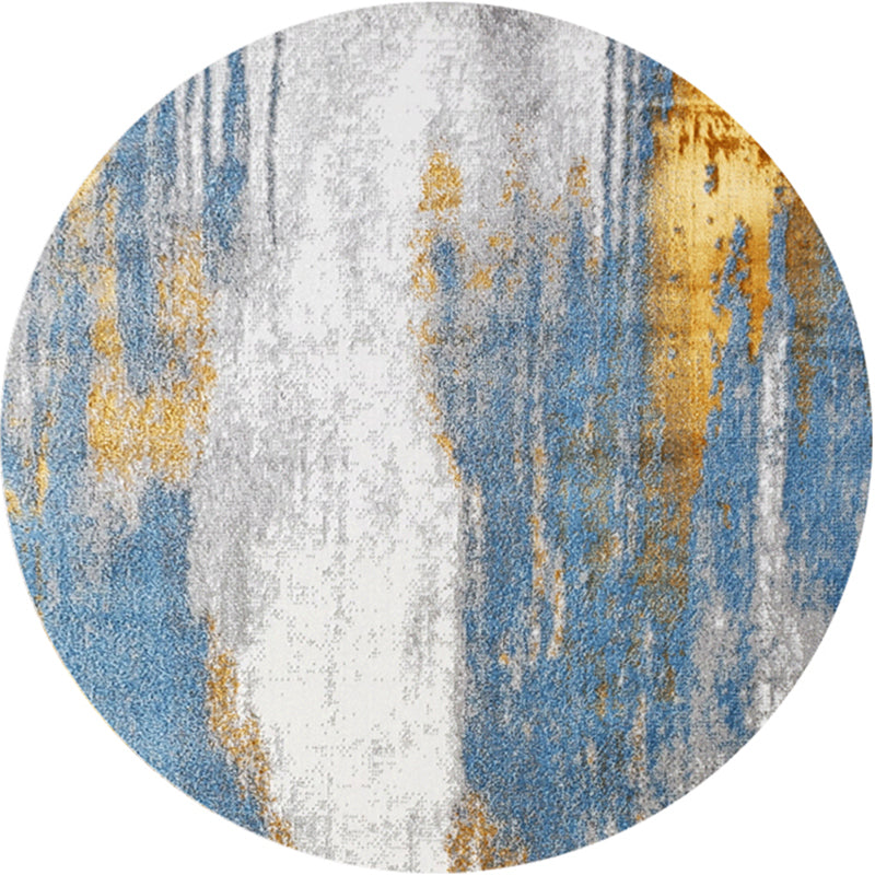 Cyberpunk Bedroom Rug Multi Color Abstract Pattern Area Carpet Polypropylene Pet Friendly Non-Slip Rug Light Blue-White Clearhalo 'Area Rug' 'Rug' 2214844