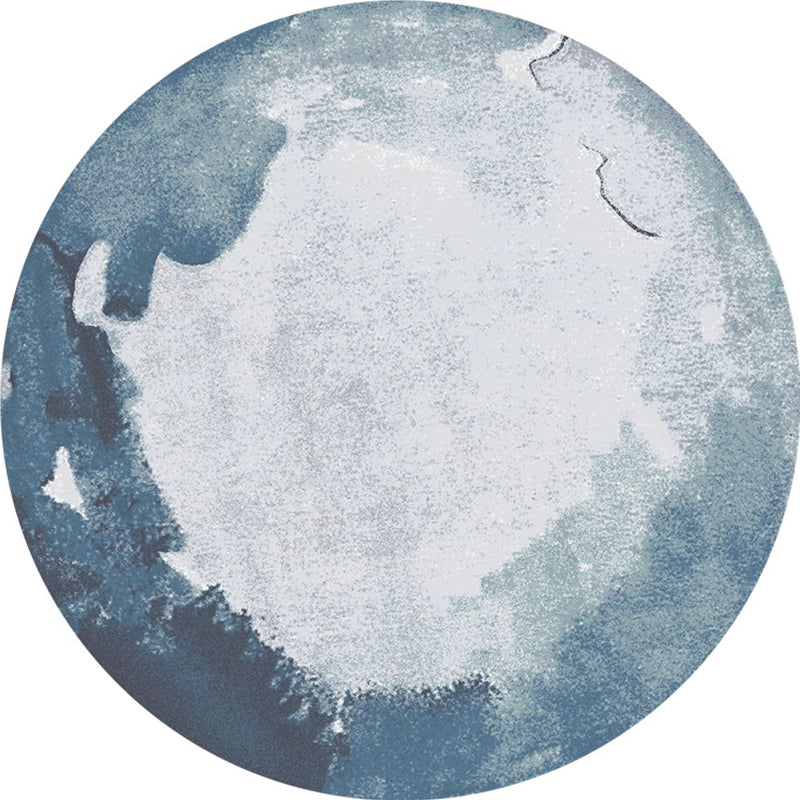 Multi Colored Abstract Printed Rug Polypropylene Cyberpunk Area Rug Pet Friendly Easy Care Carpet for Living Room Gray Blue Clearhalo 'Area Rug' 'Rug' 2214893