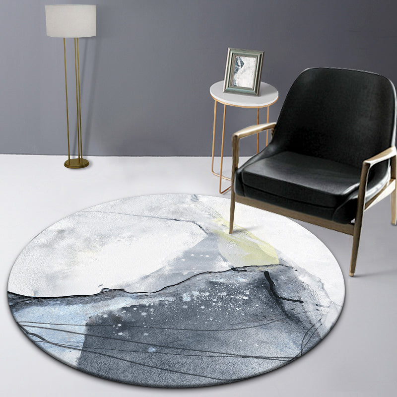 Industrial Abstract Patterned Rug Multi Color Cotton Blend Carpet Non-Slip Backing Pet Friendly Rug for Home Light Gray-Black Clearhalo 'Area Rug' 'Rug' 2214951