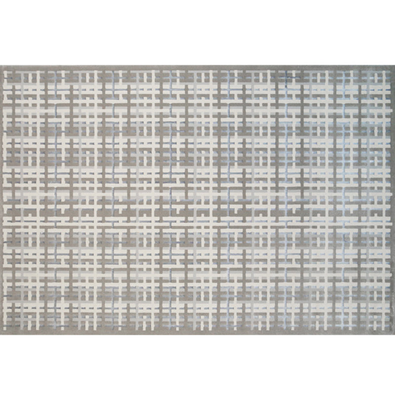 Multi-Color Luxury Rug Cotton Blend Abstract Pattern Carpet Non-Slip Backing Stain-Resistant Rug for Room Gray-Blue Clearhalo 'Area Rug' 'Rug' 2215084