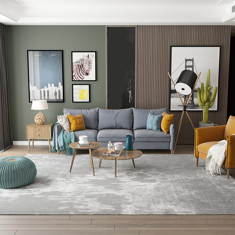 Contemporary Abstract Rug Multi Colored Cotton Blend Carpet Anti-Slip Backing Easy Care Washable Rug for Home Clearhalo 'Area Rug' 'Rug' 2215116