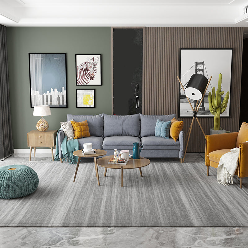 Contemporary Abstract Rug Multi Colored Cotton Blend Carpet Anti-Slip Backing Easy Care Washable Rug for Home Grey Clearhalo 'Area Rug' 'Rug' 2215120