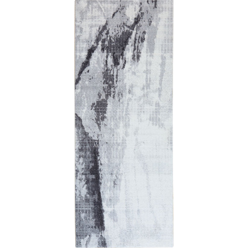 Modern Bedroom Rug Multi Color Abstract Patterned Indoor Rug Polyster Pet Friendly Washable Carpet White-Black Clearhalo 'Area Rug' 'Rug' 2215160