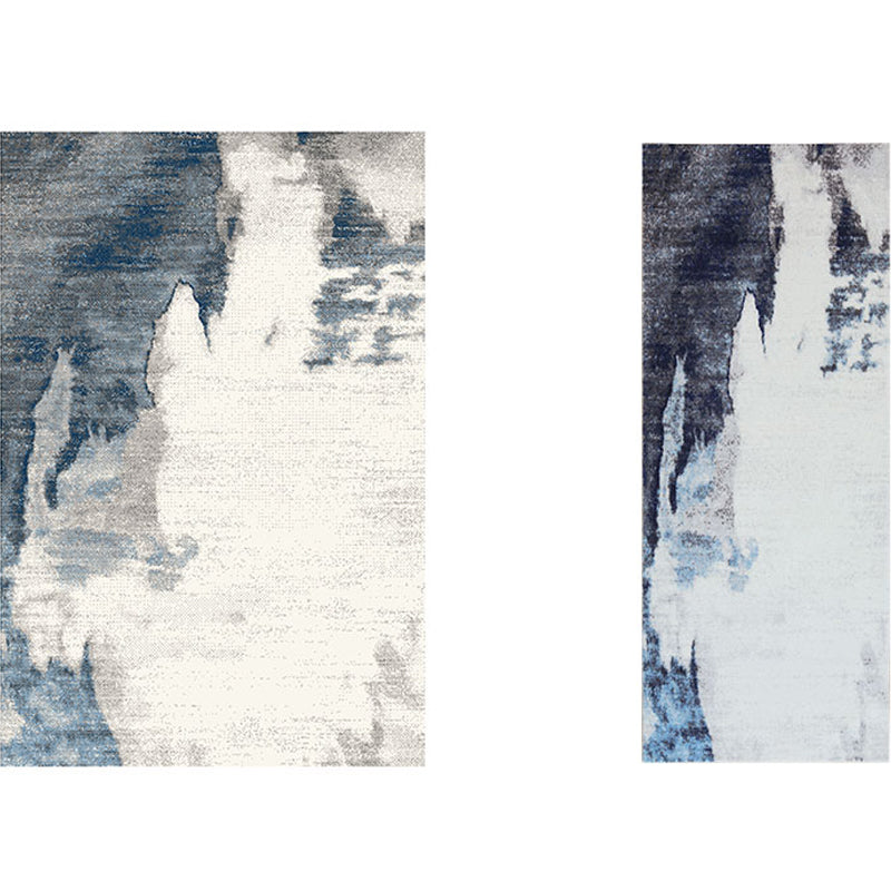 Chinese Abstract Print Rug Multi Color Synthetics Area Carpet Washable Pet Friendly Easy Care Rug for Living Room Blue Clearhalo 'Area Rug' 'Rug' 2215187