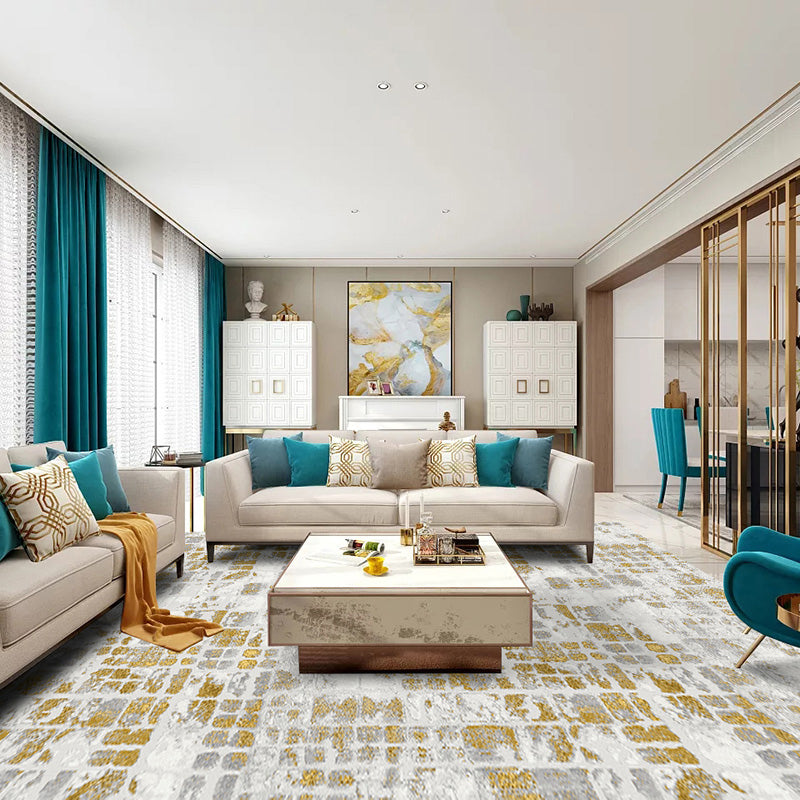 Multi Color Nordic Rug Cotton Blend Abstract Pattern Area Rug Non-Slip Machine Washable Carpet for Parlor Clearhalo 'Area Rug' 'Rug' 2215245