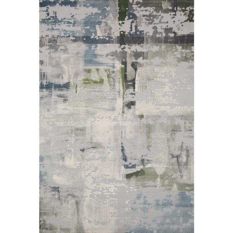 Multi-Color Abstract Print Rug Polyster Chinese Area Rug Pet Friendly Anti-Slip Backing Carpet for Living Room Green-Blue Clearhalo 'Area Rug' 'Rug' 2215289