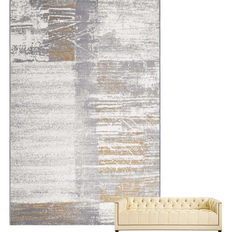 Multi Colored Abstract Pattern Rug Polyster Simple Carpet Anti-Slip Washable Stain-Resistant Area Rug for Home Light Gray 6'7" x 9'6" Clearhalo 'Area Rug' 'Rug' 2215386
