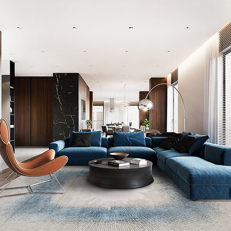 Industrial Abstract Print Rug Multi-Color Cotton Blend Area Carpet Pet Friendly Easy Care Indoor Rug for Living Room Blue Clearhalo 'Area Rug' 'Rug' 2215394