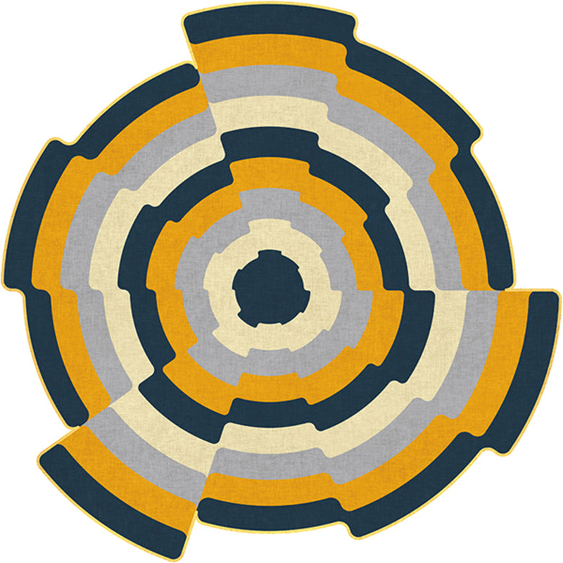 Novelty Multi Color Nordic Rug Synthetics Geometric Pattern Carpet Non-Slip Stain-Resistant Rug for Bedroom Yellow Clearhalo 'Area Rug' 'Rug' 2215666