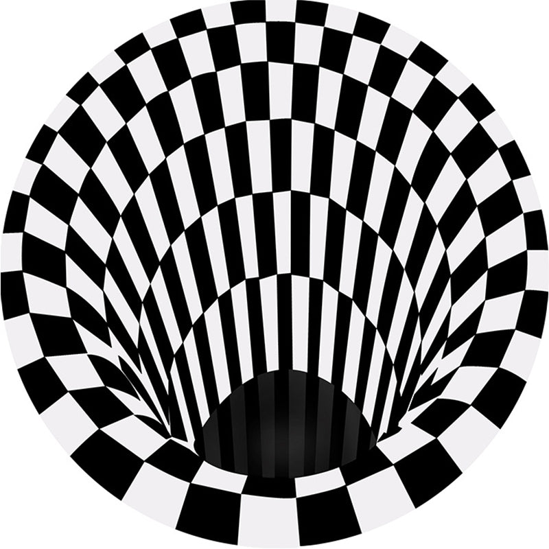 Multi Colored Unique Rug Synthetics 3D Geometric Print Carpet Non-Slip Backing Pet Friendly Rug for Bedroom Clearhalo 'Area Rug' 'Rug' 2215704