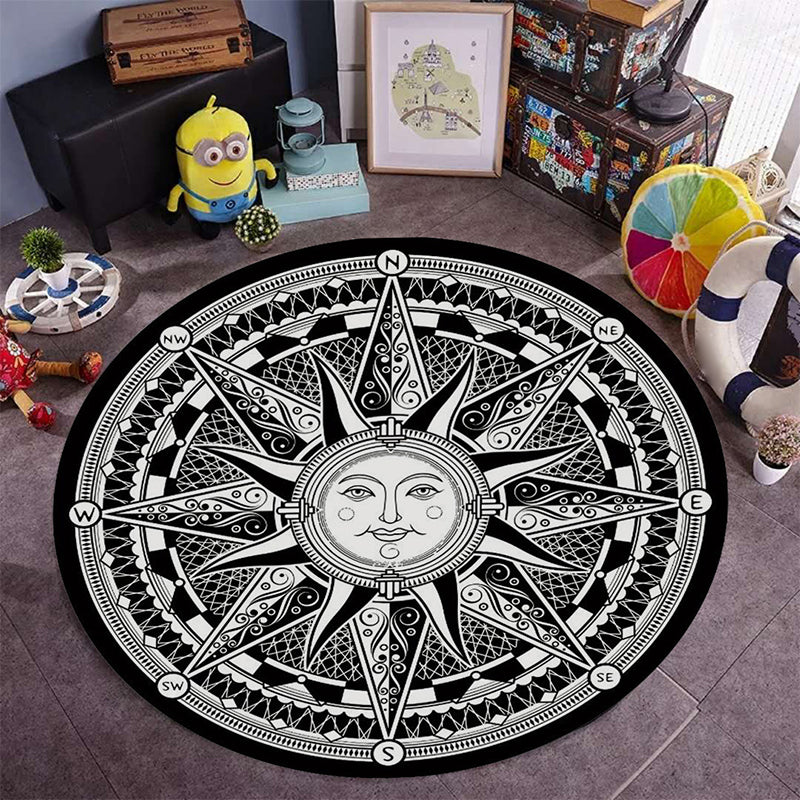 Multi Colored Unique Rug Synthetics 3D Geometric Print Carpet Non-Slip Backing Pet Friendly Rug for Bedroom Clearhalo 'Area Rug' 'Rug' 2215705