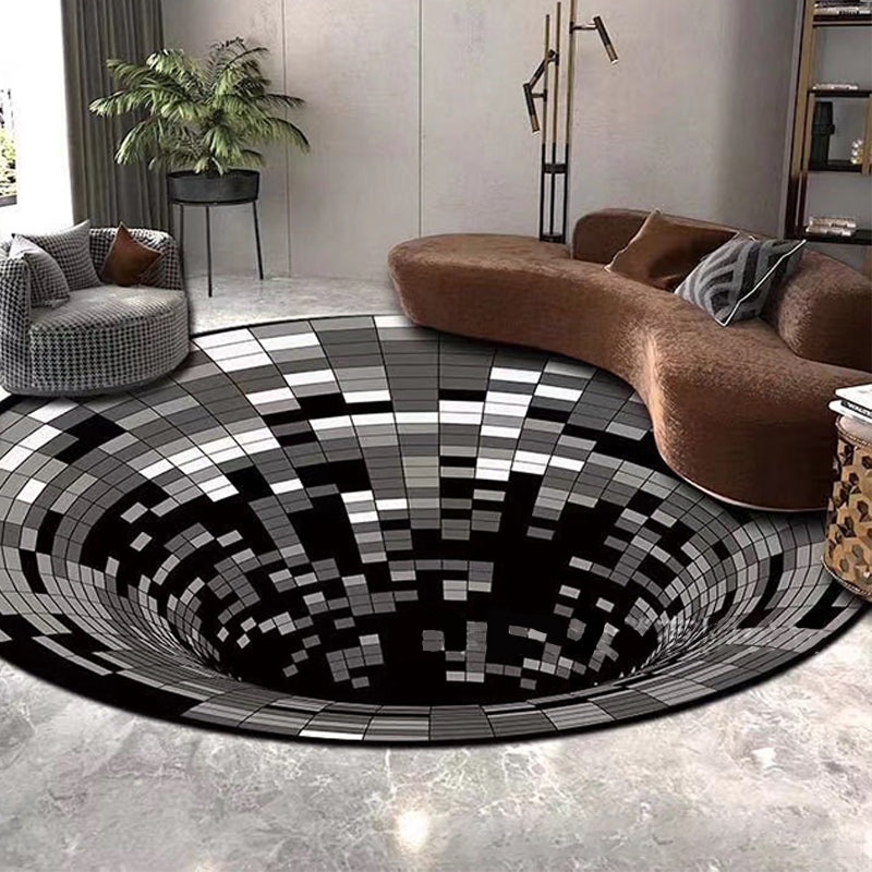 Scandinavian Decoration Rug Multi Colored 3D Plaid Print Carpet Polypropylene Easy Care Machine Washable Rug Clearhalo 'Area Rug' 'Rug' 2215720