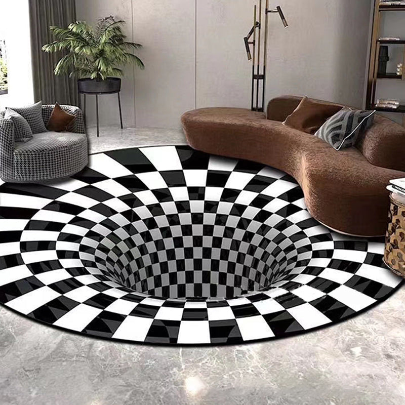 Scandinavian Decoration Rug Multi Colored 3D Plaid Print Carpet Polypropylene Easy Care Machine Washable Rug Clearhalo 'Area Rug' 'Rug' 2215723