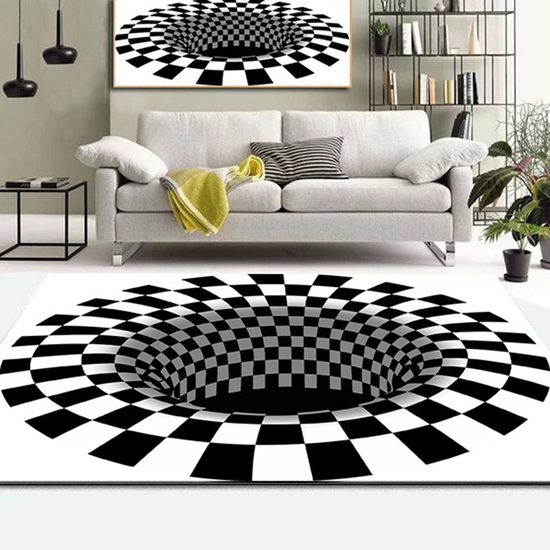 Multicolor Living Room Rug Funky 3D Geometric Indoor Rug Synthetics Non-Slip Backing Washable Carpet Clearhalo 'Area Rug' 'Rug' 2215735