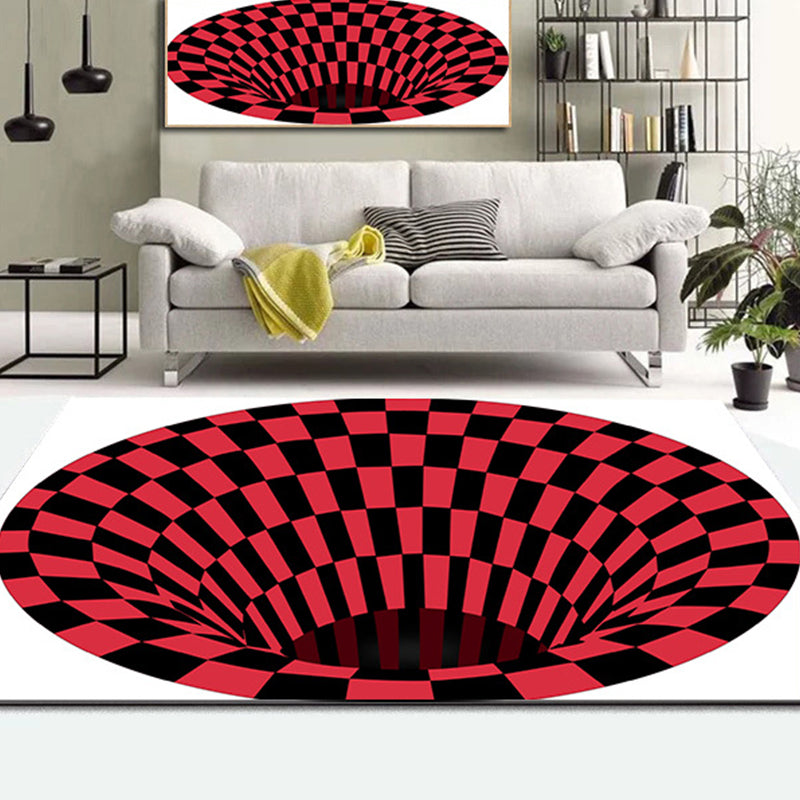 Multicolor Living Room Rug Funky 3D Geometric Indoor Rug Synthetics Non-Slip Backing Washable Carpet Clearhalo 'Area Rug' 'Rug' 2215736