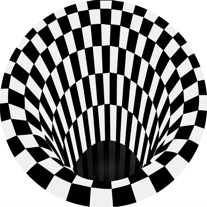 Multicolor Living Room Rug Funky 3D Geometric Indoor Rug Synthetics Non-Slip Backing Washable Carpet Black Clearhalo 'Area Rug' 'Rug' 2215749