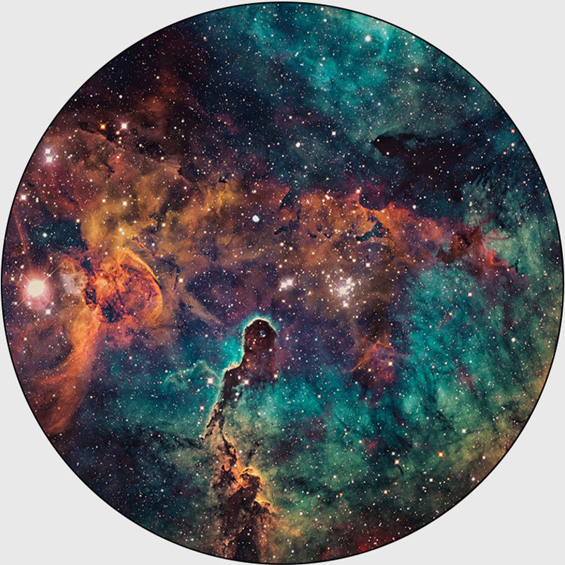 Nordic Living Room Rug Multi Colored 3D Space Print Carpet Synthetics Anti-Slip Backing Stain-Resistant Rug Dark Green Clearhalo 'Area Rug' 'Rug' 2215783