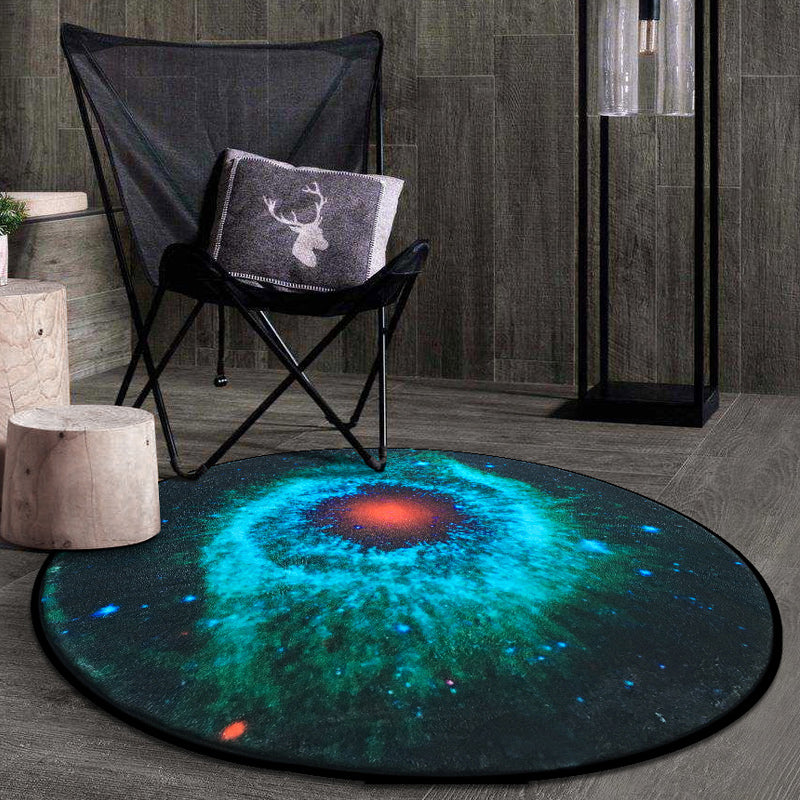 Multi-Color Novelty Rug Polyster 3D Starry Sky Rug Non-Slip Machine Washable Easy Care Carpet for Kids Green Clearhalo 'Area Rug' 'Rug' 2215793