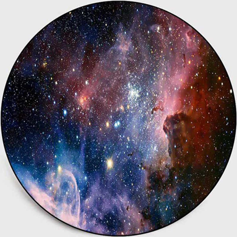 Multi-Color Childrens Room Rug Contemporary Space 3D Printed Area Rug Polyster Non-Slip Washable Carpet Navy Clearhalo 'Area Rug' 'Rug' 2215812