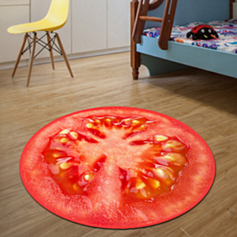 Multi-Color Relaxing Rug Polyster Fruit Print Area Carpet Easy Care Machine Washable Indoor Rug for Kids Bedroom Red Clearhalo 'Area Rug' 'Rug' 2215850