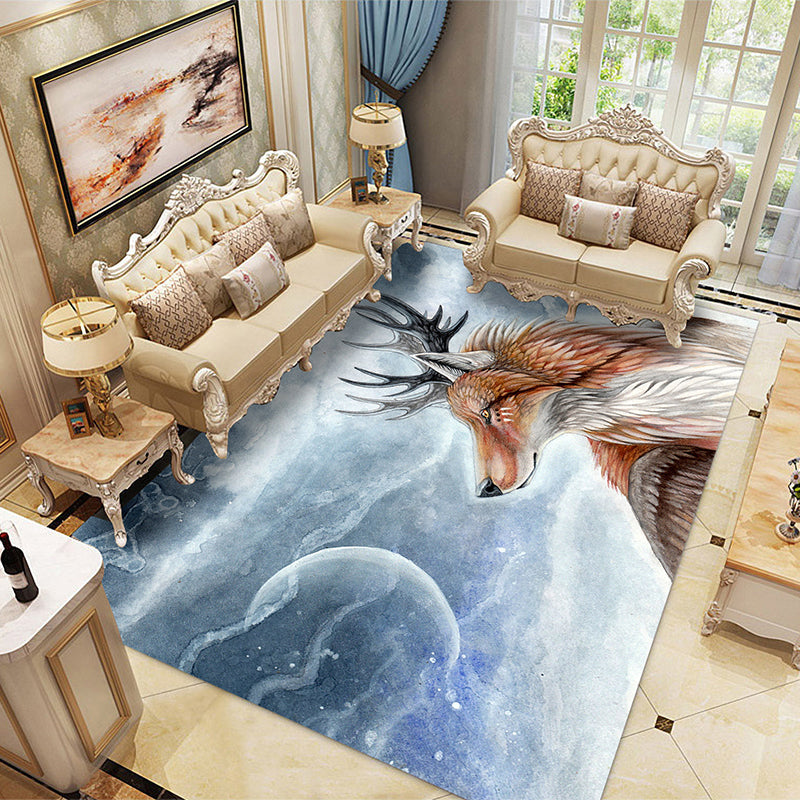 Multi-Colored Kids Room Rug Unique 3D Animal Area Rug Polyster Pet Friendly Non-Slip Washable Carpet Grey Clearhalo 'Area Rug' 'Rug' 2215873