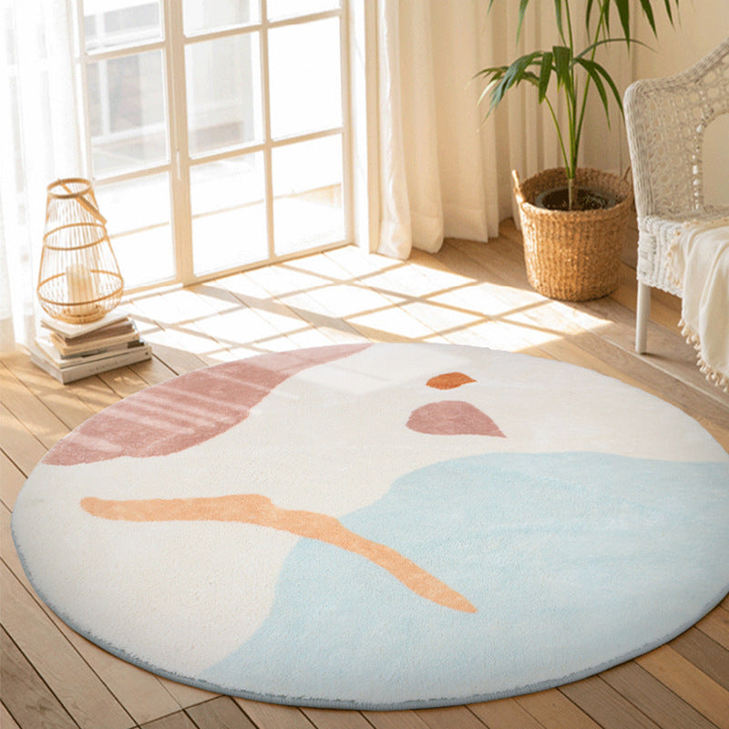 Multicolor Western Rug Polypropylene Abstract Pattern Carpet Non-Slip Backing Machine Washable Indoor Rug for Parlor Light Blue Clearhalo 'Area Rug' 'Rug' 2216059