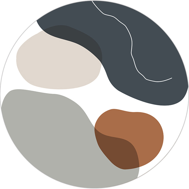 Multi Color Creative Rug Cotton Blend Colorblock Area Carpet Non-Slip Washable Rug for Parlor Navy Clearhalo 'Area Rug' 'Rug' 2216072