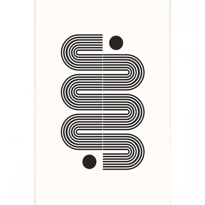 Simplicity Bedroom Rug Multi-Colored Abstract Cartoon Area Rug Polyster Pet Friendly Anti-Slip Carpet Black Clearhalo 'Area Rug' 'Rug' 2216079