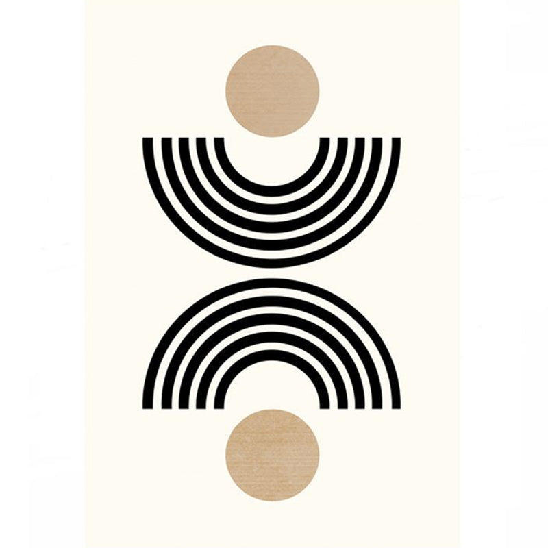 Simplicity Bedroom Rug Multi-Colored Abstract Cartoon Area Rug Polyster Pet Friendly Anti-Slip Carpet Black-Yellow Clearhalo 'Area Rug' 'Rug' 2216080