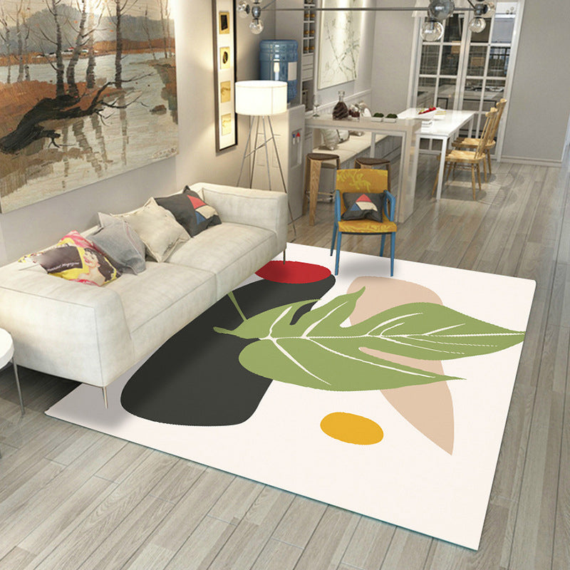 Japanese Rug Polyster Colorblocked Area Carpet Anti-Slip Washable Indoor Rug for Parlor Green Clearhalo 'Area Rug' 'Rug' 2216153