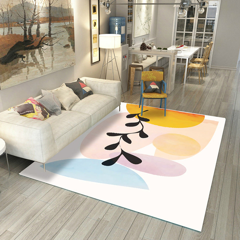 Japanese Rug Polyster Colorblocked Area Carpet Anti-Slip Washable Indoor Rug for Parlor Light Purple Clearhalo 'Area Rug' 'Rug' 2216154