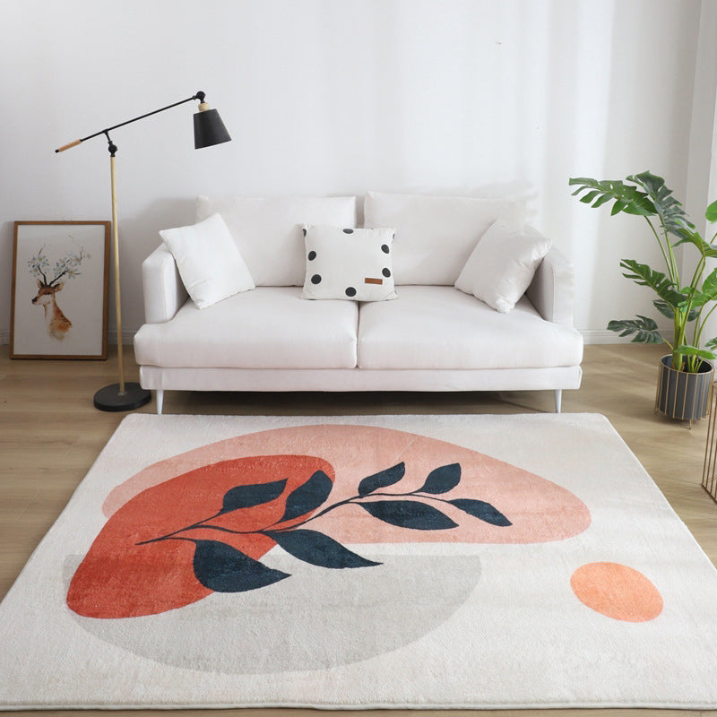 Comfort Living Room Rug Multi-Colored Cartoon Print Carpet Non-Slip Backing Pet Friendly Area Rug Pink Clearhalo 'Area Rug' 'Rug' 2216178