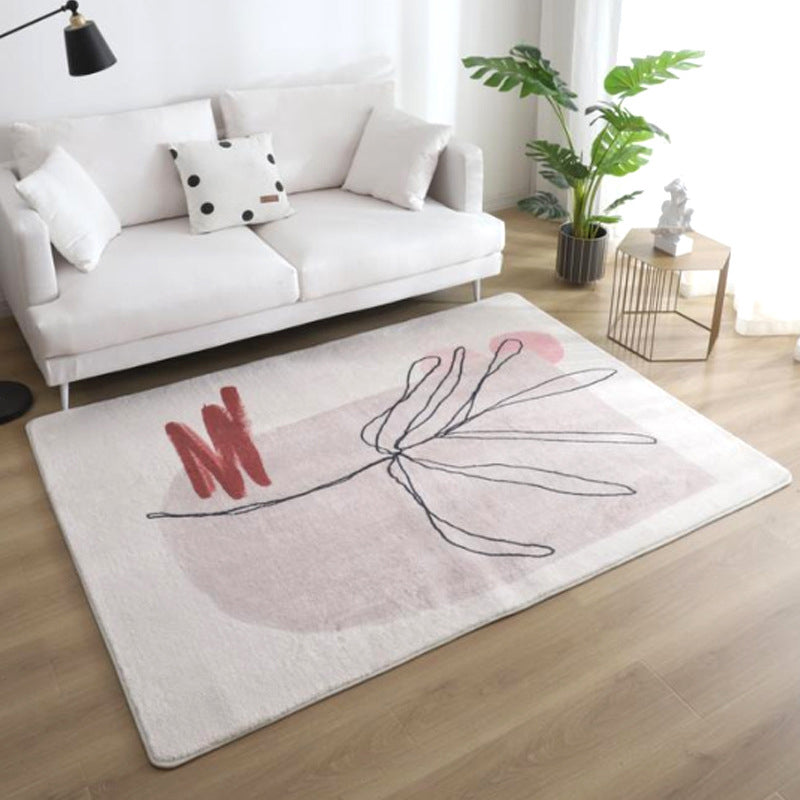 Relaxing Color Block Rug Multi Color Acrylic Area Carpet Anti-Slip Backing Stain-Resistant Indoor Rug for Bedroom Light Pink Clearhalo 'Area Rug' 'Rug' 2216237