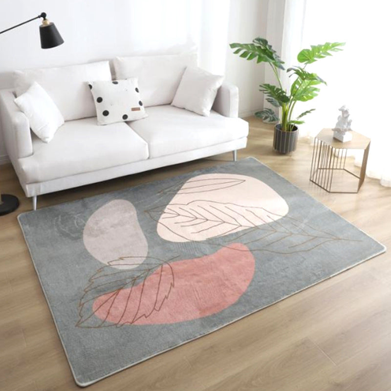 Relaxing Color Block Rug Multi Color Acrylic Area Carpet Anti-Slip Backing Stain-Resistant Indoor Rug for Bedroom Dark Gray Clearhalo 'Area Rug' 'Rug' 2216240