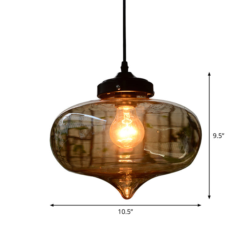 Blown Glass Shaded Hanging Light Simplicity 1 Bulb Restaurant Pendant Light Fixture Clearhalo 'Ceiling Lights' 'Lighting' 'Pendant Lights' 2216345_964a1c23-2cd6-4fac-954e-cfaabb66ceea