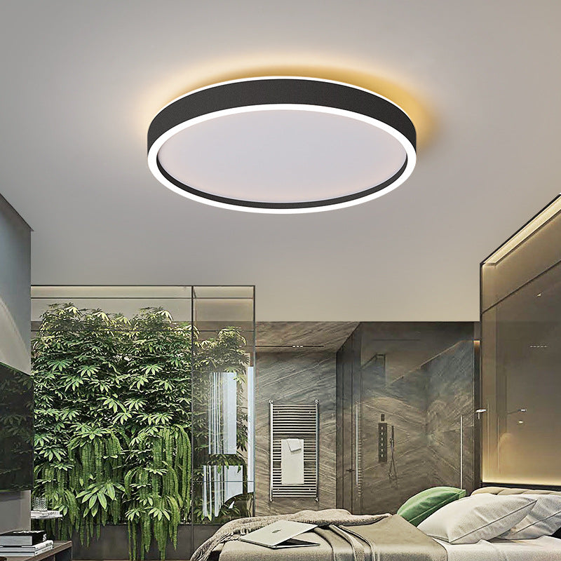Round Shade Living Room LED Flush Mount Acrylic Modern Flushmount Ceiling Lighting Clearhalo 'Ceiling Lights' 'Close To Ceiling Lights' 'Close to ceiling' 'Flush mount' Lighting' 2217348