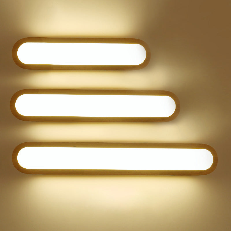 Elongated Oval Bedroom Vanity Light Acrylic Contemporary LED Sconce Light Fixture Clearhalo 'Modern wall lights' 'Modern' 'Wall Lamps & Sconces' 'Wall Lights' Lighting' 2218143