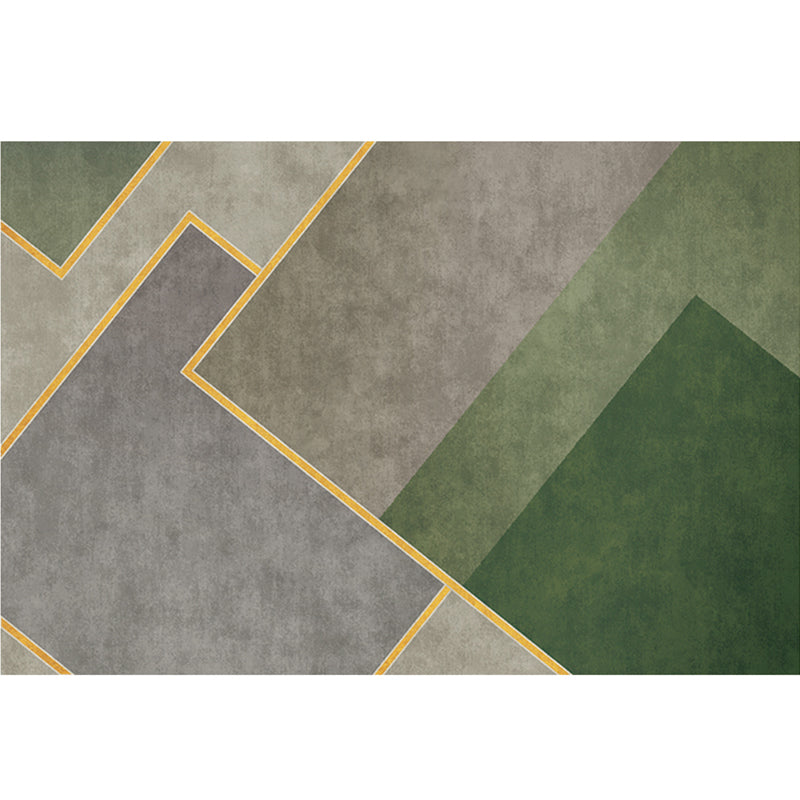 Gray Minimalist Rug Cotton Blend Geo Patterned Carpet Stain-Resistant Anti-Slip Indoor Rug for Decoration Grey Design 10 Clearhalo 'Area Rug' 'Rug' 2225211