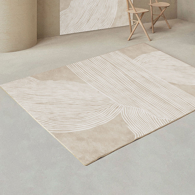 Creative Decoration Rug Apricot Abstract Printed Area Carpet Polypropylene Non-Slip Backing Pet Friendly Rug Clearhalo 'Area Rug' 'Rug' 2225298