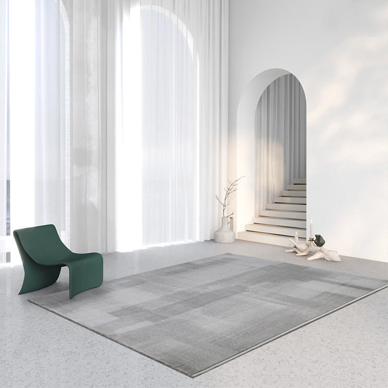 Gray Home Decor Rug Novelty Abstract Pattern Carpet Cotton Blend Pet Friendly Anti-Slip Area Rug Grey Design 2 Clearhalo 'Area Rug' 'Rug' 2225348